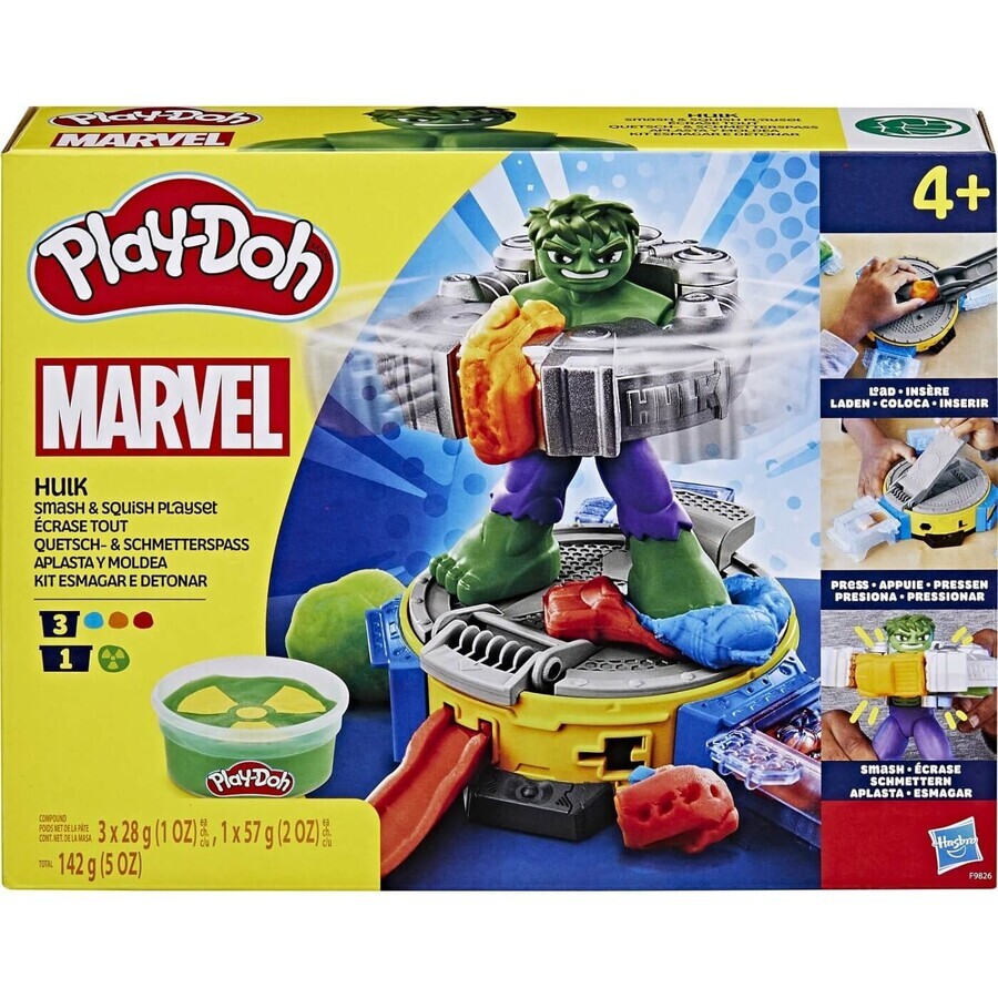 Play Set Hulk Marvel, 12,7 cm, +4 anni, Play Doh