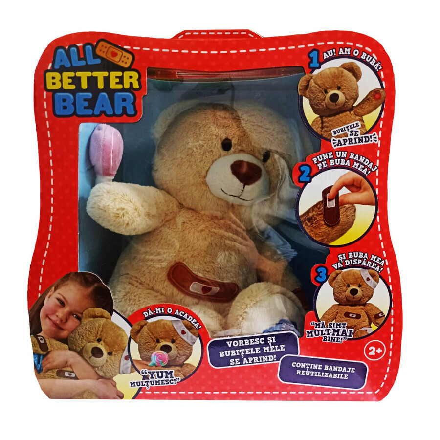 Orsetto interattivo di peluche All Better Bear, 30 cm, IMC Toys