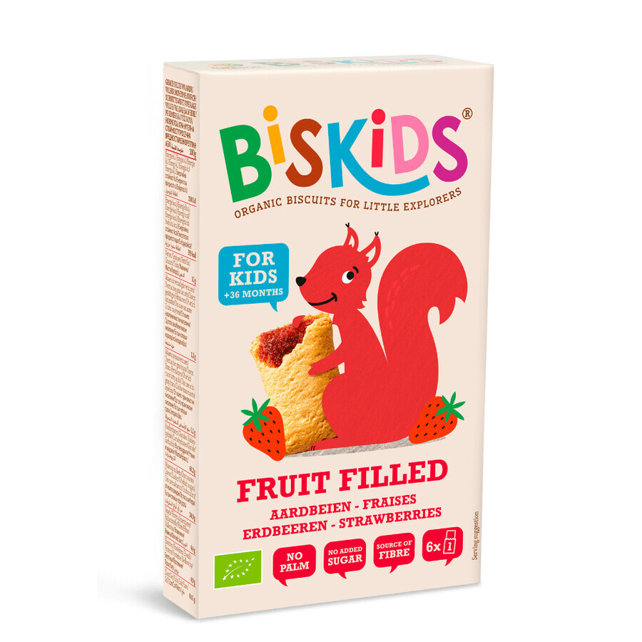 Biskids biscotti biologici alla fragola, 120 g, Belkorn