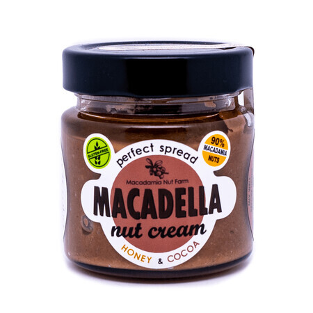 Crème de noix de macadamia, macadella au cacao et au miel, 180 g, Macadamia