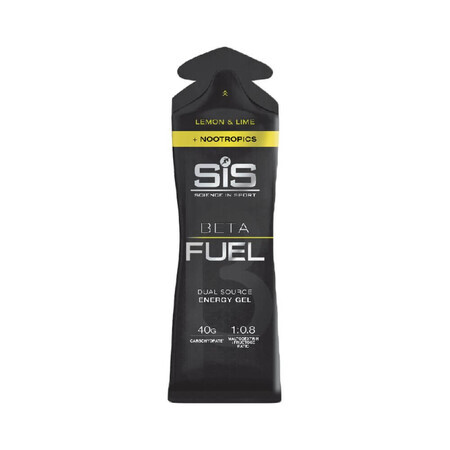 Gel energizante sabor limón + Nootropics Beta Fuel, 60 ml, Sis