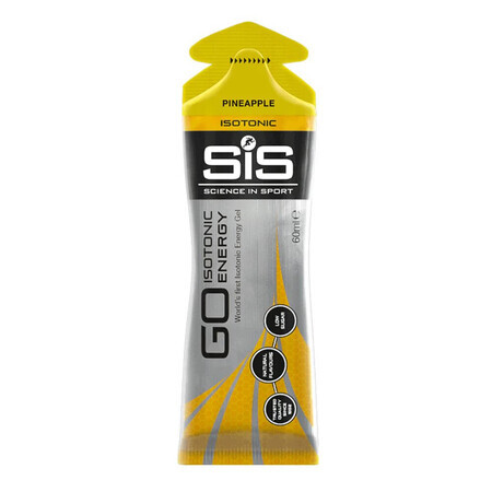 Gel isotónico energizante con sabor a piña Go Isotonic, 60 ml, Sis