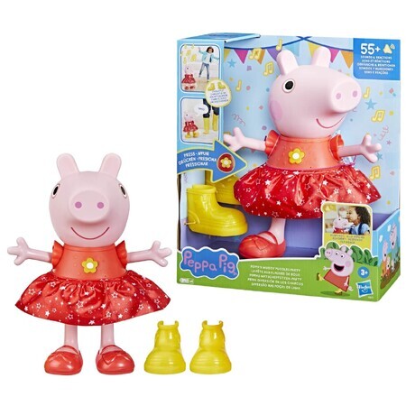 Peppa's Muddy Puddles Party interaktive Figur, 30 cm, +3 Jahre, Peppa Pig