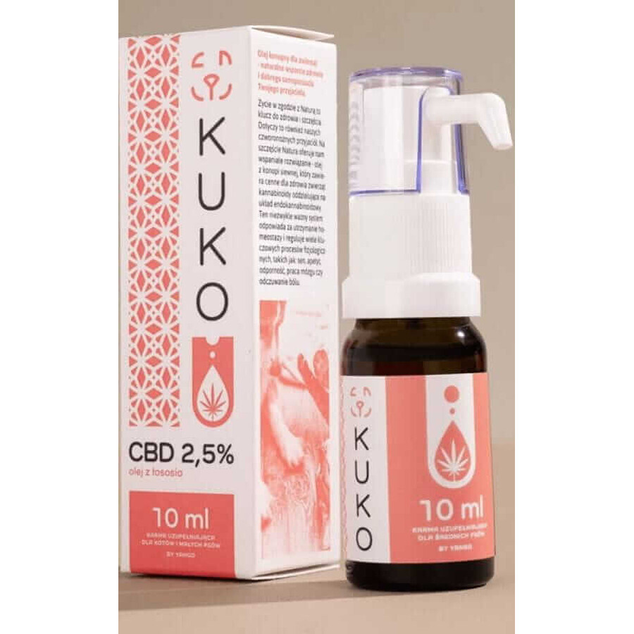 Olio di CBD al 2,5% per cani e gatti di piccola taglia - 10ml KUKO Salmon Oil di Yango