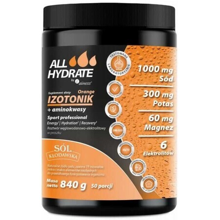 Isotonic Orange + Acides Aminés 840g ALLHydrate