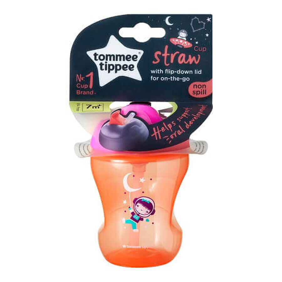 Ecomm Straw Cup, Astronaut Girl, 7 months+, 230 ml, Tommee Tippee