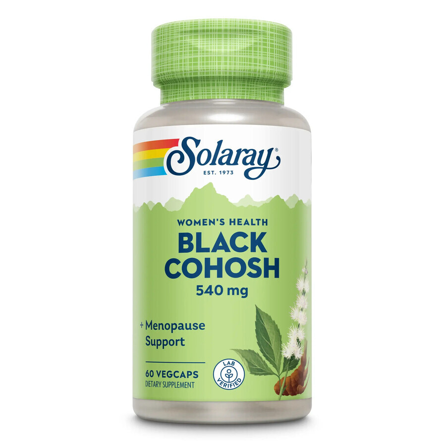 Black Cohosh 540mg Solaray, 60 capsules, Secom