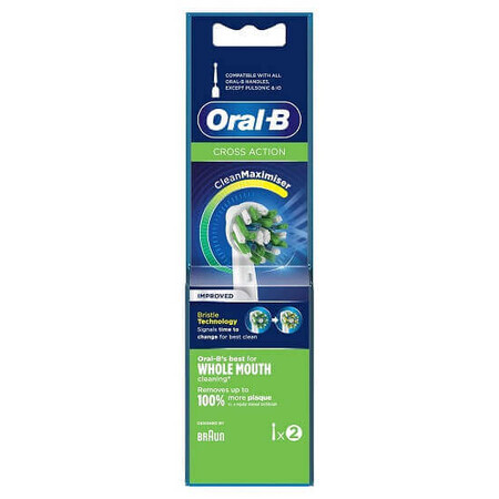 Reserve opzetborstels voor elektrische tandenborstel, Cross Action, 2 stuks, Oral-B