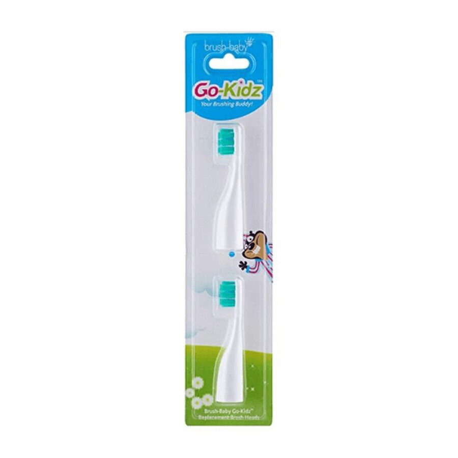 Cabezales de repuesto para el cepillo eléctrico Go Kidz, 2 piezas, Brush-baby