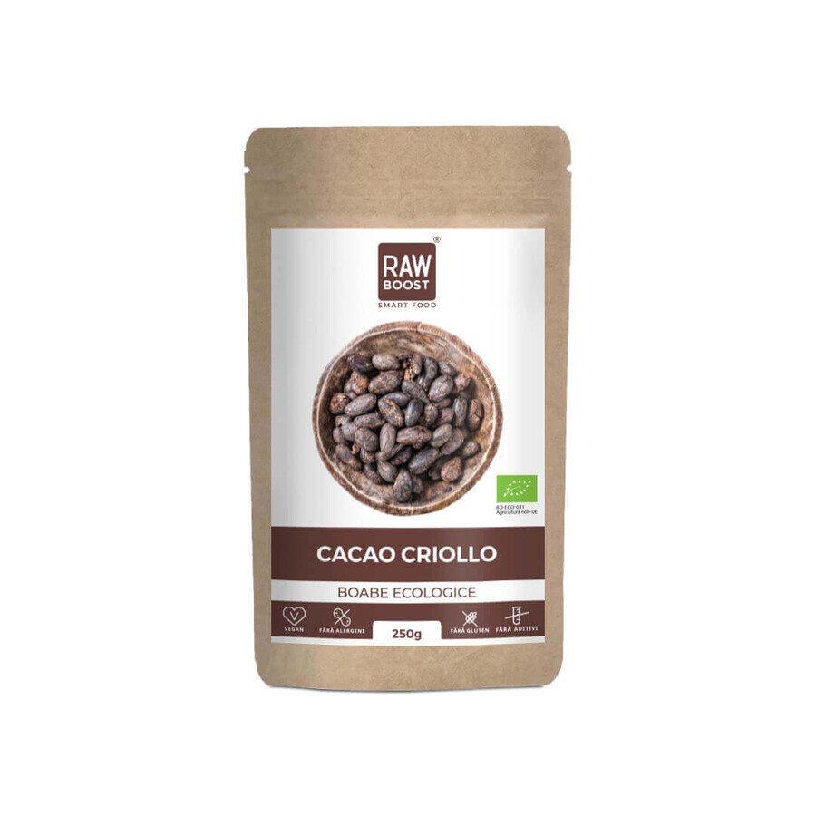 Organic cocoa beans, 250 g, RawBoost