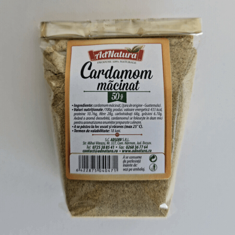 Cardamon macinat, 50 g, AdNatura