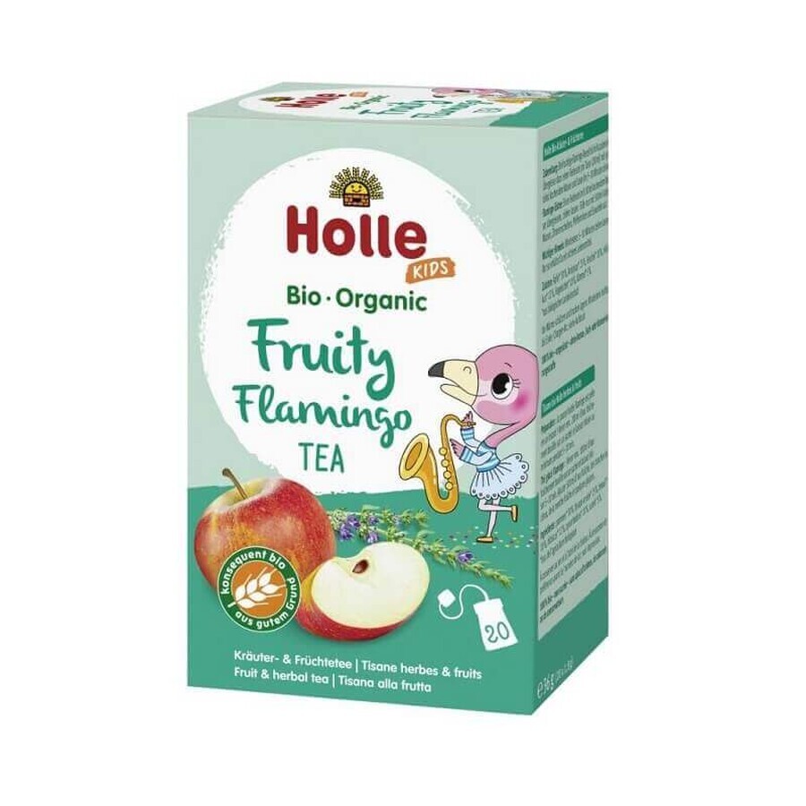 Té de frutas para niños, Fruity Flamingo, 36g 20 bolsitas, Holle Bio-Organic