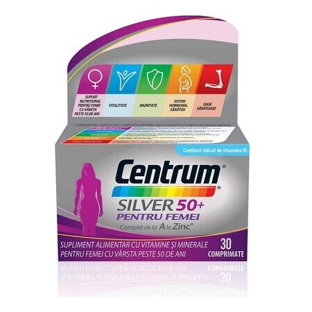 Centrum Silver 50+ per donna, 30 compresse, Gsk