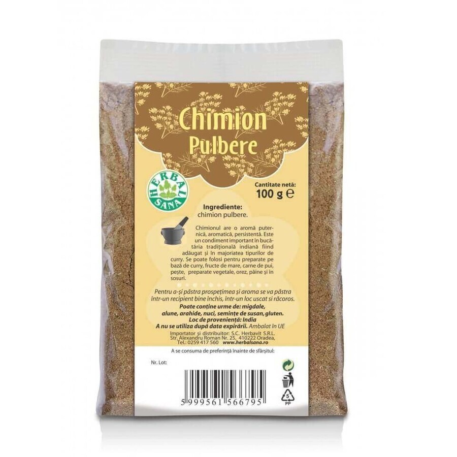 Cumino in polvere, 100 gr, Herbal Sana