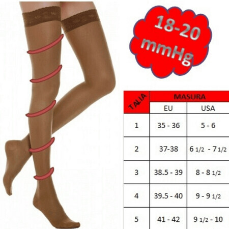 Compression stockings with Sahara band, No. 1, LadyGloria