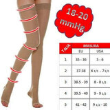 Compression stockings with band and open toe Sahara, No. 1, LadyGloria