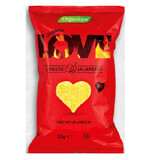 Chips di mais bio, formaggio e peperoncino, 50 g, Organique Love