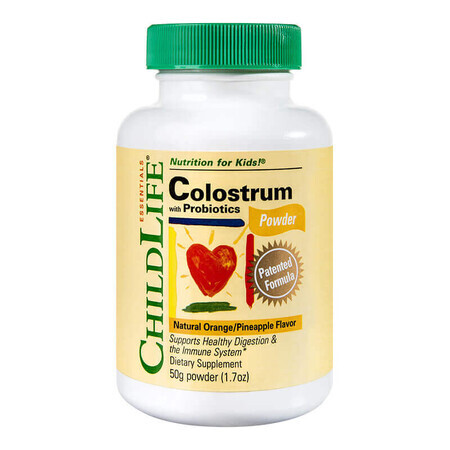 Colostrum avec probiotiques Childlife Essentials, 50 g, Secom