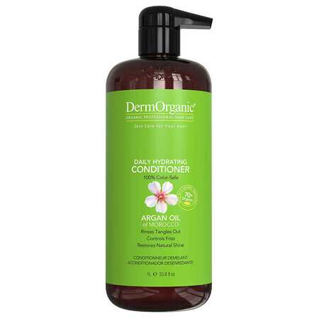 Daily moisturizing conditioner 70% organic, with argan oil, 1000 ml, DermOrganic