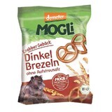 Pretzels ecológicos, 50 gr, Mogli