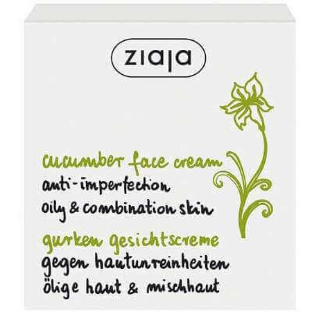 Mattifying cream with cucumber, 50ml, Ziaja