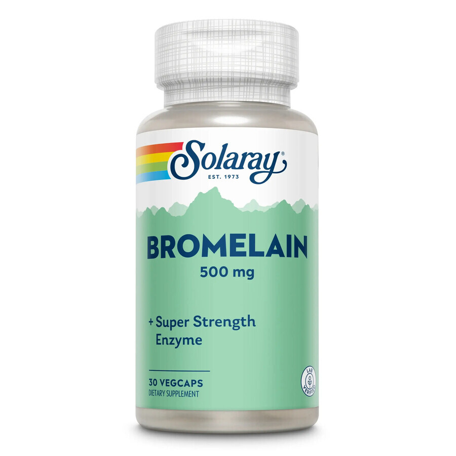 Bromelain 500mg Solaray, 30 Kapseln, Secom