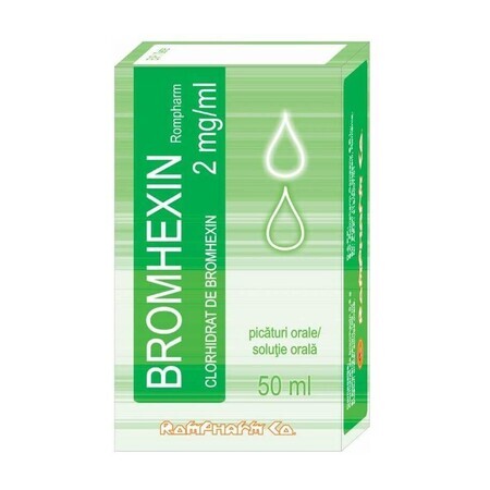 Bromhexin 0,2%, solution, 50 ml, Rompharm