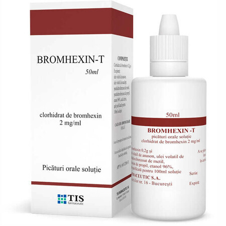 Bromhexin-T 2 mg/ml oral drops, 50 ml, Tis Pharmaceutical