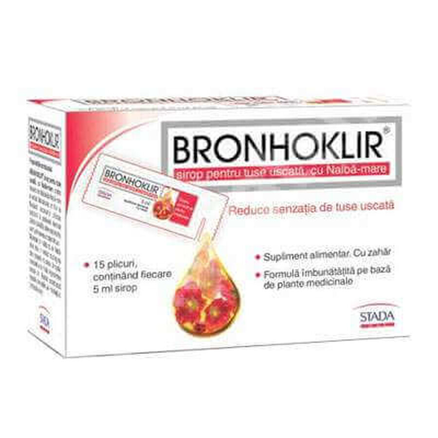 Bronhoklir for dry cough, 5 ml x15 sachets, Stada