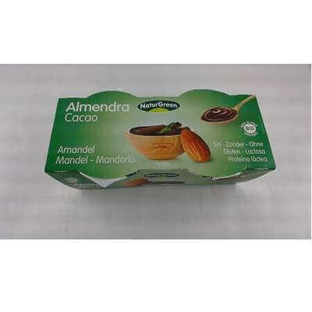 Dessert biologico dietetico, con cacao e mandorle, Mandorle, 2x125 g, Naturgreen