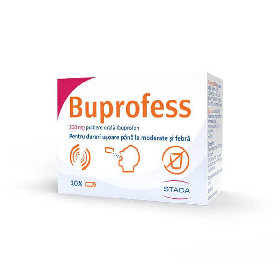 Buprofess 200 mg, 10 bustine, Stada