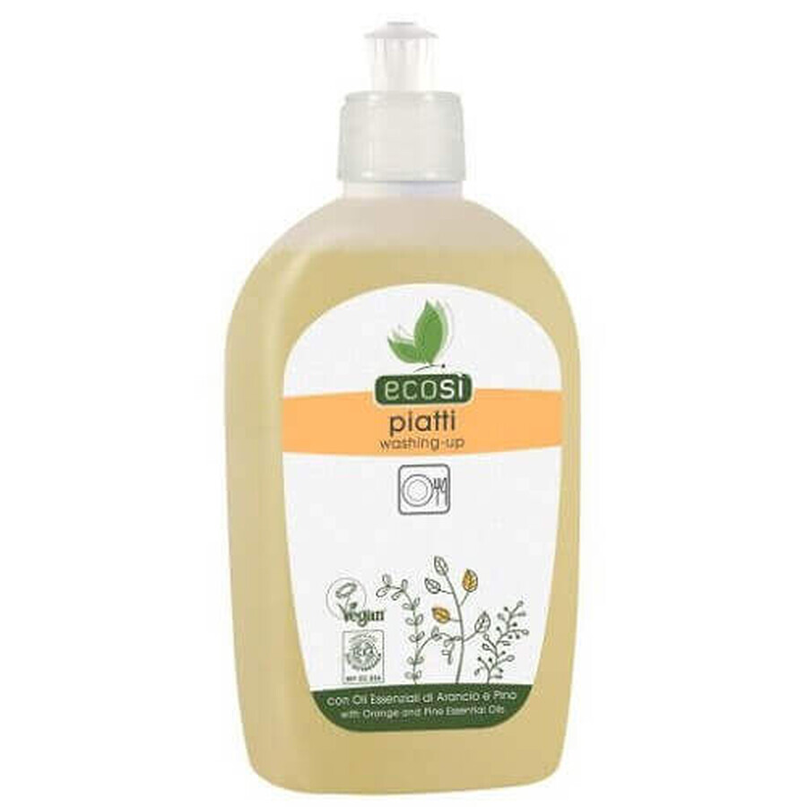 Eco detersivo concentrato per piatti con olio di arancia Ecosi, 500 ml, Pierpaoli