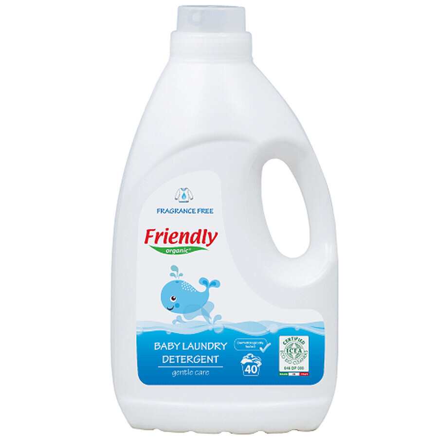 Laundry detergent fragrance free, 2000 ml, Friendly Organic