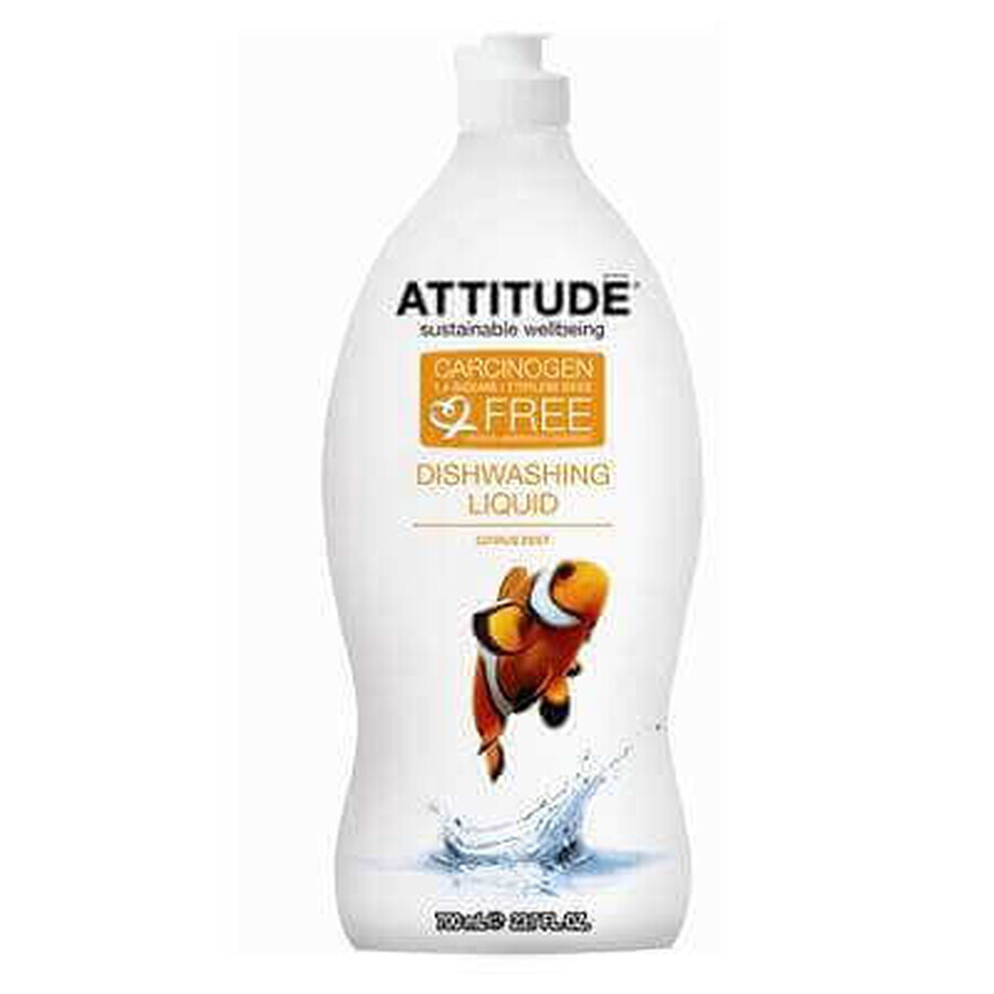 Detersivo liquido per piatti con scorze di agrumi, 700 ml, Attitude