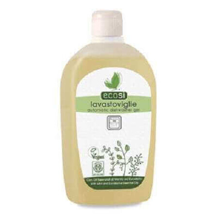 Eco soluzione detersivo per lavastoviglie alla menta ed eucalipto, 500 ml, Ecosi