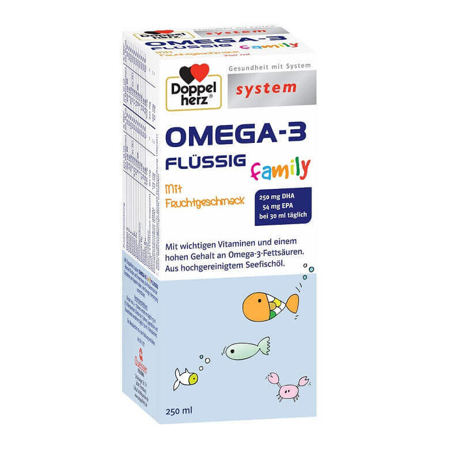 Doppelherz System Sciroppo della famiglia Omega-3 250 ml