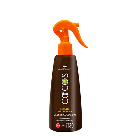 Loción solar SPF 30 con aceite de coco, 200 ml, Planta Cosmética