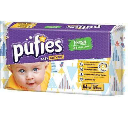 Pufies Baby Art Salviette umidificate fresche, +0mesi, 64 pezzi, Ficosota Sintez