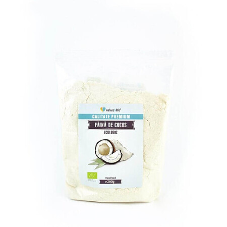 Harina de coco ecológica, 200 g, Nature4Life