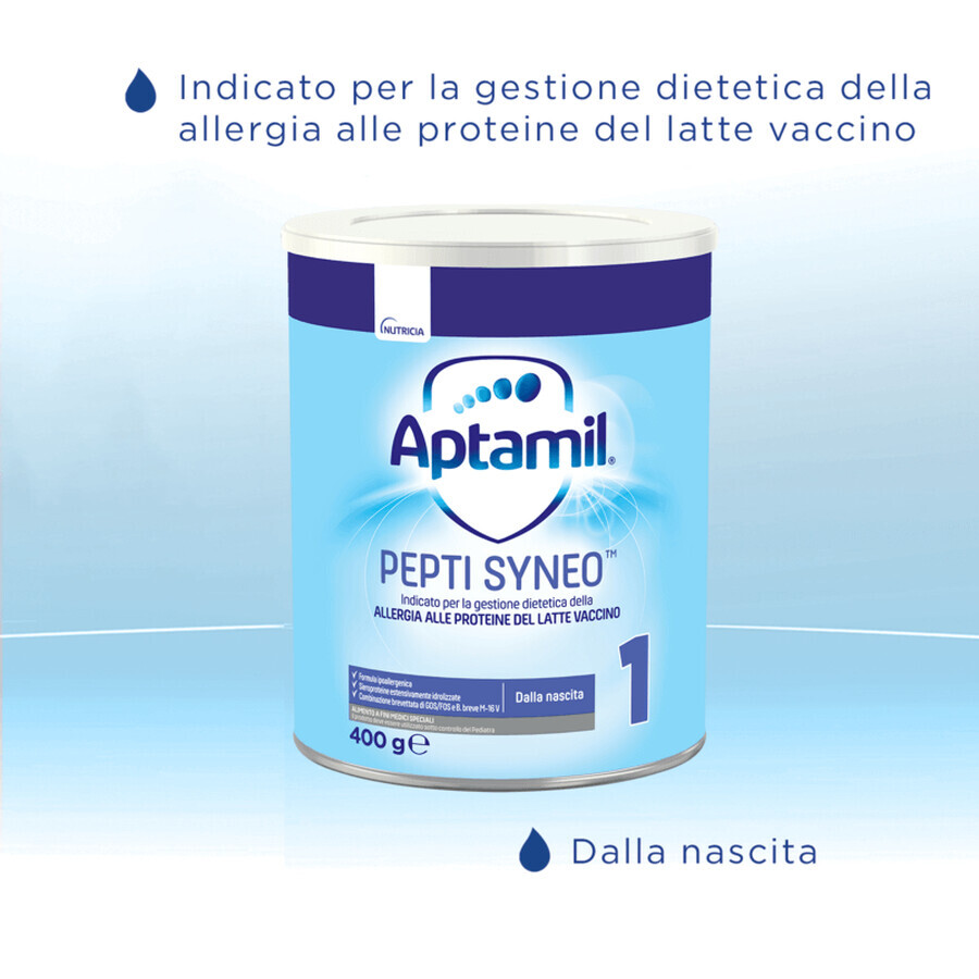 Formula di latte di partenza Aptamil Pepti Syneo 1, 0-6 mesi, 400 g, Aptamil