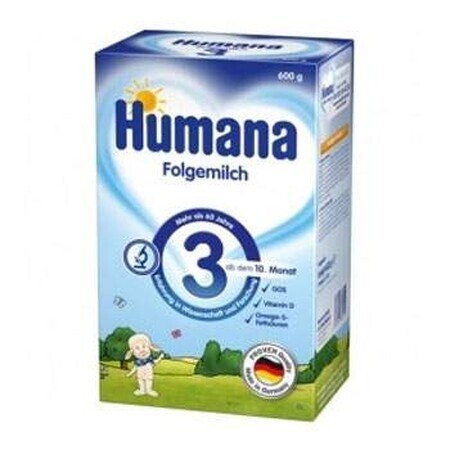 Formula di latte in polvere probiotico Formula 3, +10 mesi, 600 g, Humana