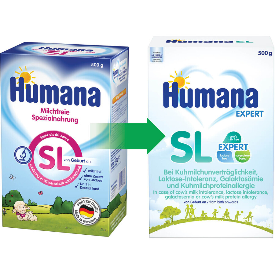 Formula speciale di latte di soia SL, +0 mesi, 500 g, Humana recensioni