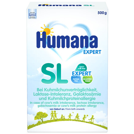 Formula speciale di latte di soia SL, +0 mesi, 500 g, Humana