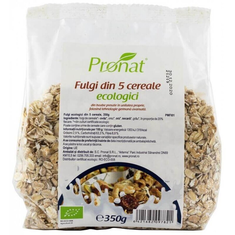 Flocken aus 5 Getreidesorten Eco, 350 gr, Pronat