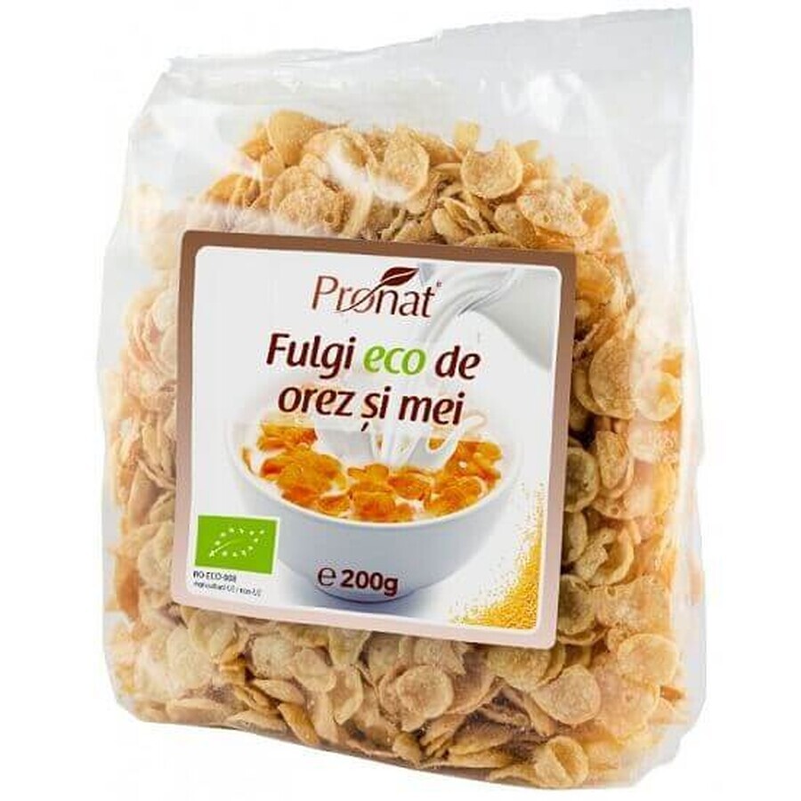 Eco fiocchi di riso e miglio, 200 gr, Pronat