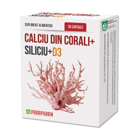 Koraal Calcium + Silicium + D3, 30 capsules, Parapharm