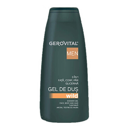 Gel doccia 3 in 1 Wild, 400ml, Gerovital Men