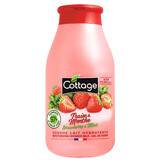 Moisturising shower gel with milk and strawberry and mint extract, 250 ml, Cottage