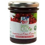 Bio-Konfitüre aus roten Johannisbeeren, gesüßt mit Apfelmark, 220 g, La Finestra Sul Cielo