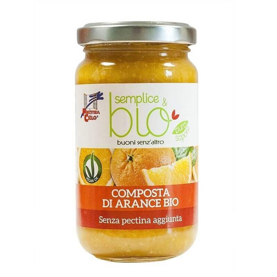 Eco orange jam without pectin, 220 gr, La Finestra Cielo